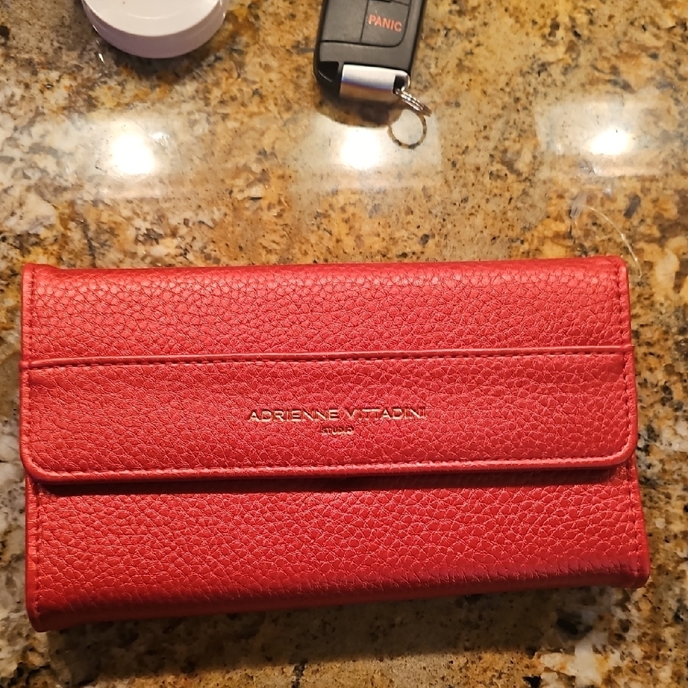 Brand New With Tags Adrienne Vittadini Crimson Clutch
